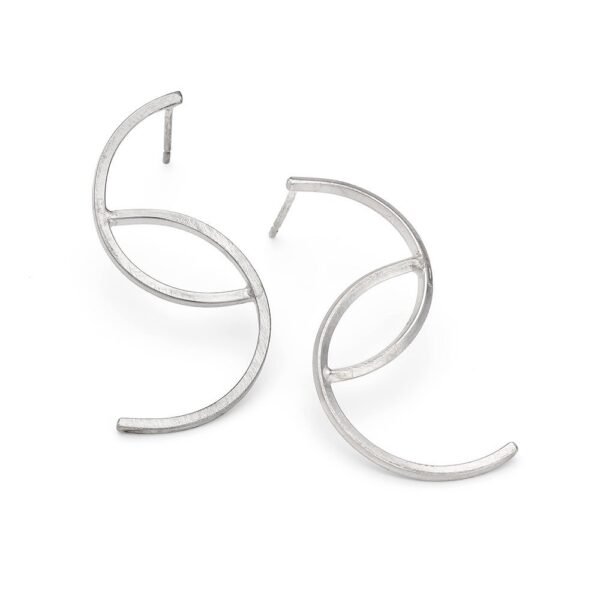 Sterling Silver Curved Studs